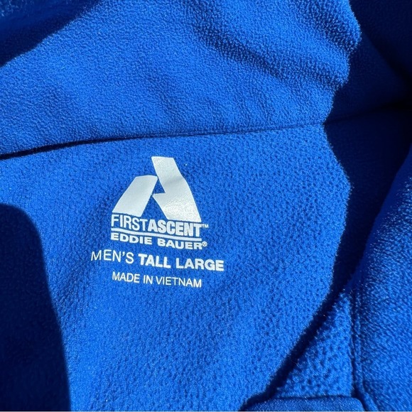 Eddie Bauer First Ascent Fleece Pullover Jacket Women Sweater 1/2 Zip Blue Large - Picture 12 of 12